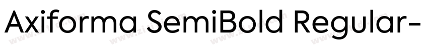 Axiforma SemiBold Regular字体转换